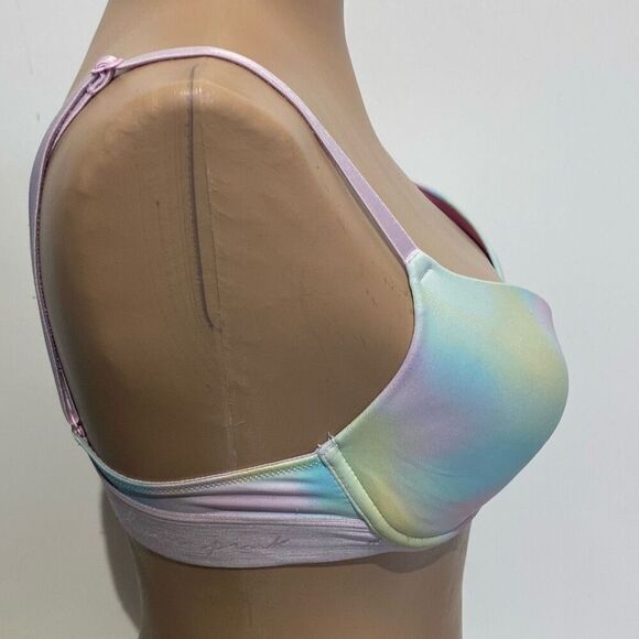 Pink Victoria's Secret Women's Multicolor Wear Everywear Lined T-Shirt Bra 34B - Picture 4 of 8